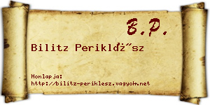 Bilitz Periklész névjegykártya